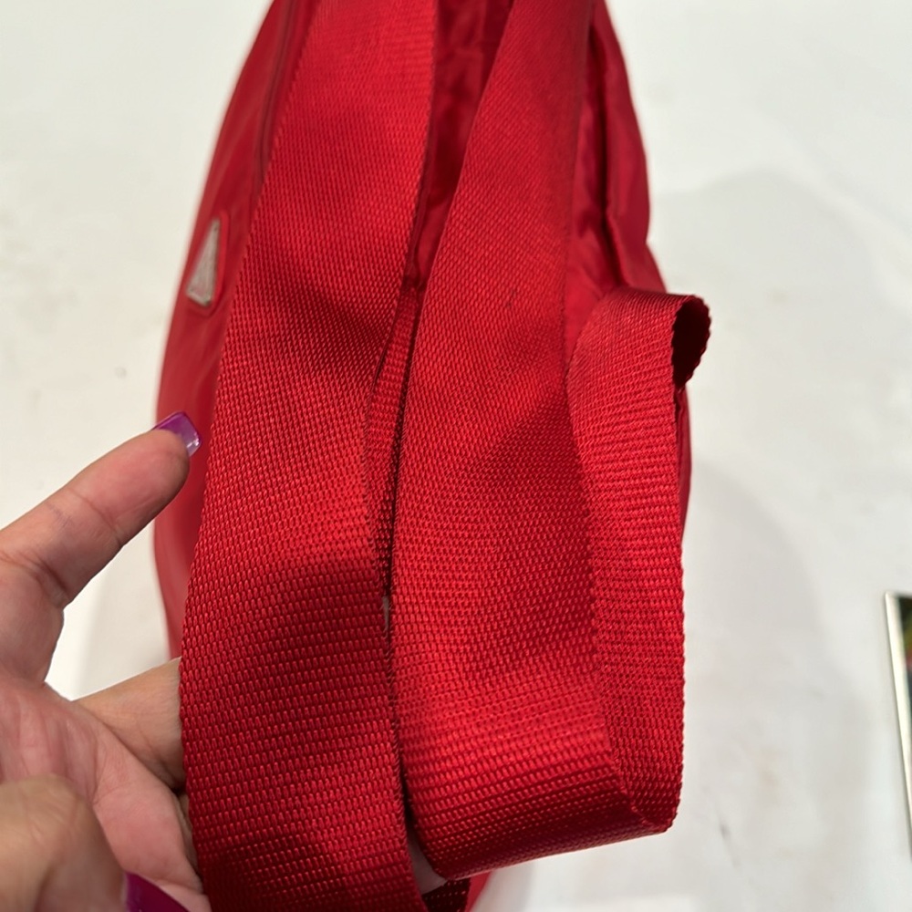 Prada Red Nylon Shoulder Bag - Picture 9 of 14